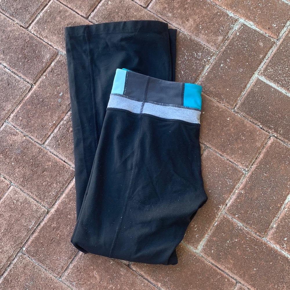 Black and Blue Women's Boot Cut Pants